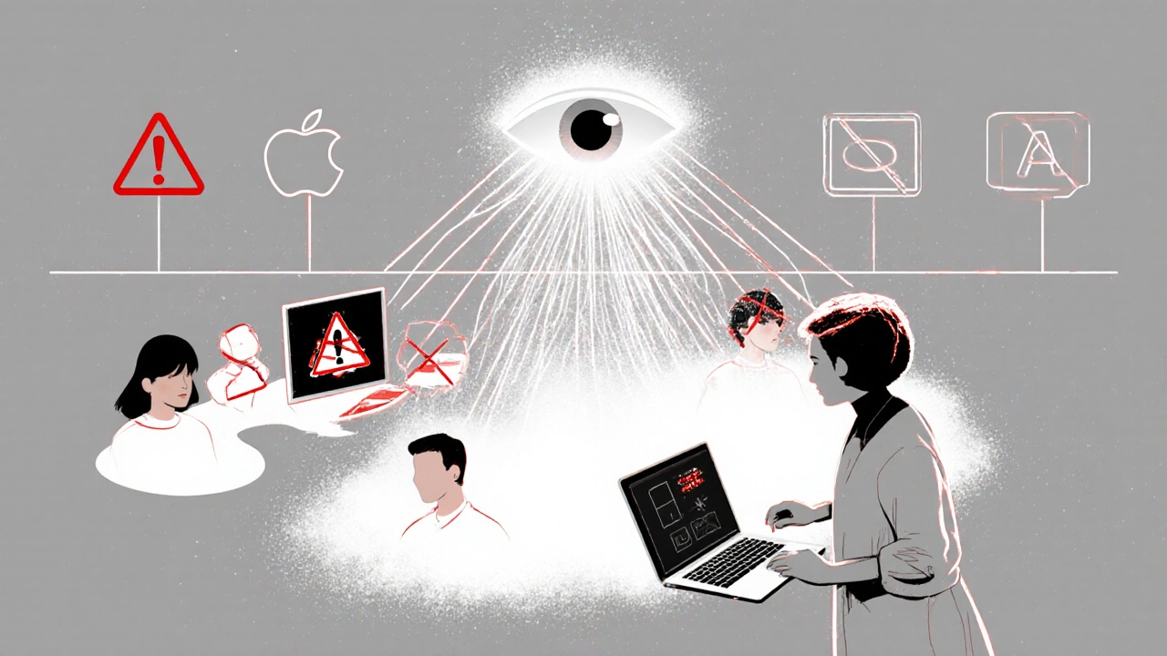 Dispositivo rastreado por IA, contas banidas desaparecendo enquanto tentam contornar restrições.
