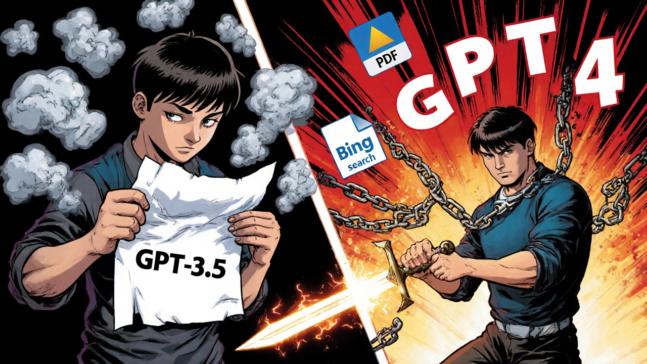 Estudante em batalha simbólica: à esquerda, frustrado com respostas erradas; à direita, triunfante com ferramentas avançadas de IA brilhantes.