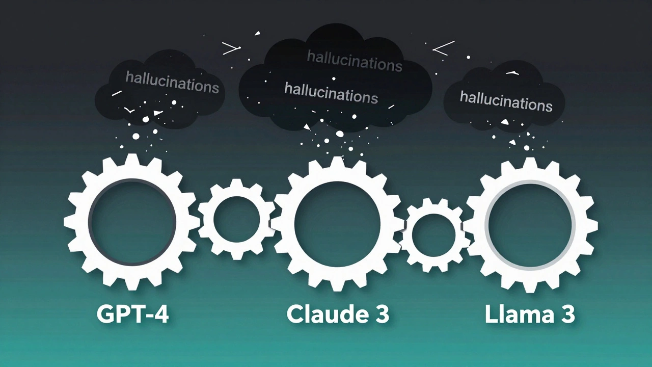Engrenagens digitais interconectadas transmitem dados, enquanto erros se dissipam em um fundo escuro.