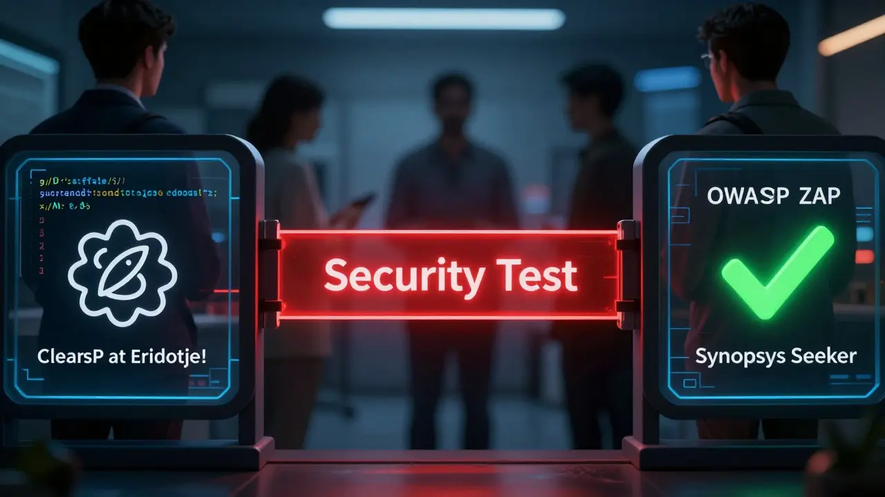 Pipeline CI/CD com porta de segurança bloqueando código refatorado até que testes automáticos o aprovem.