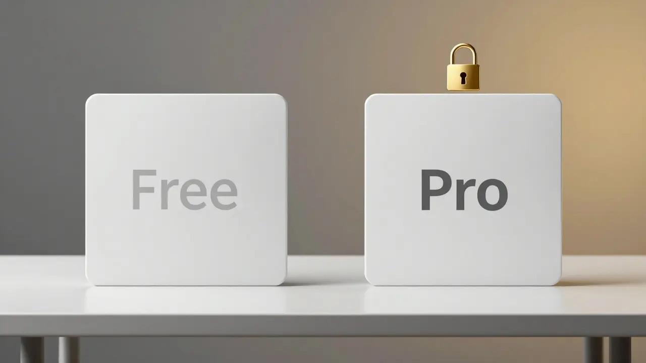 Duas imagens geradas por IA lado a lado — uma com marca d'água e baixa qualidade, outra nítida e sem marca, com ícone de cadeado dourado.