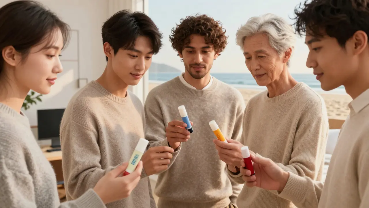 Avatares diversos usando produtos em cenários virtuais