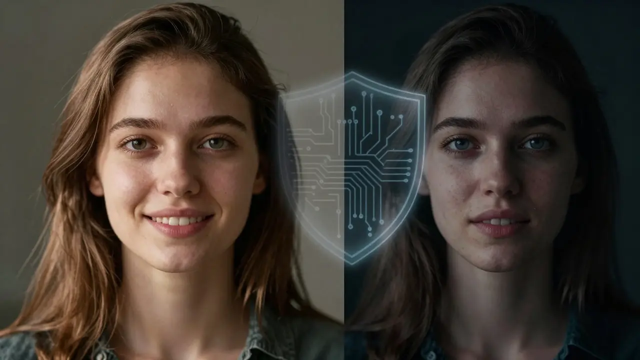 Comparação entre foto real e versão alterada por IA com falhas visuais