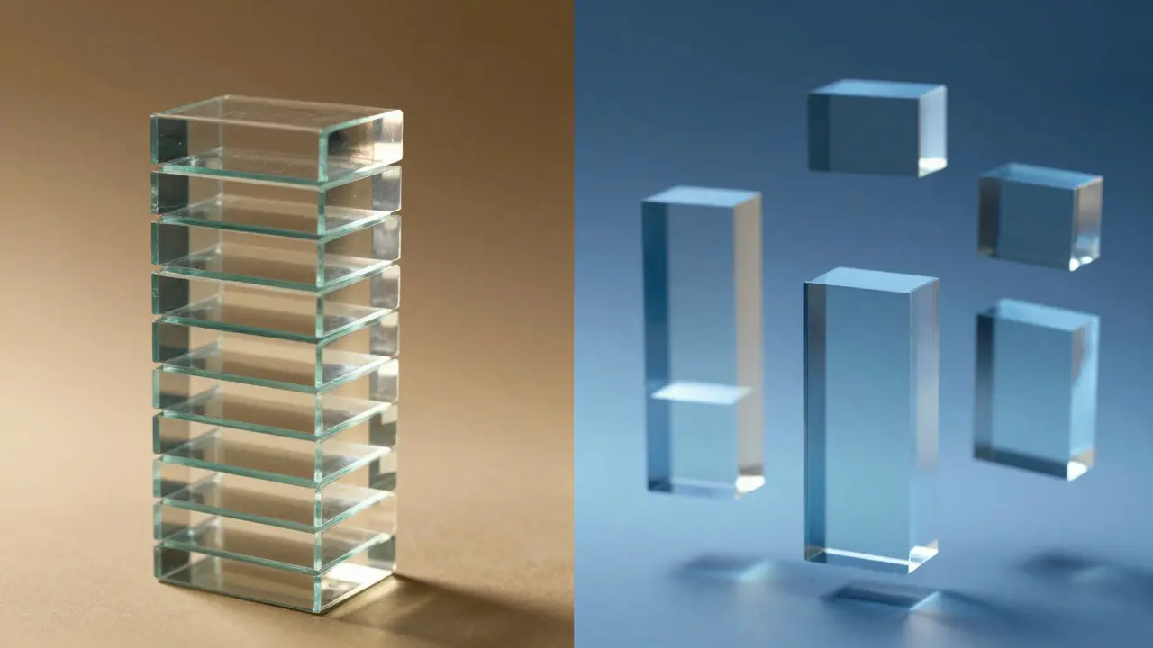 Comparação visual entre processamento sequencial e concatenado em IA