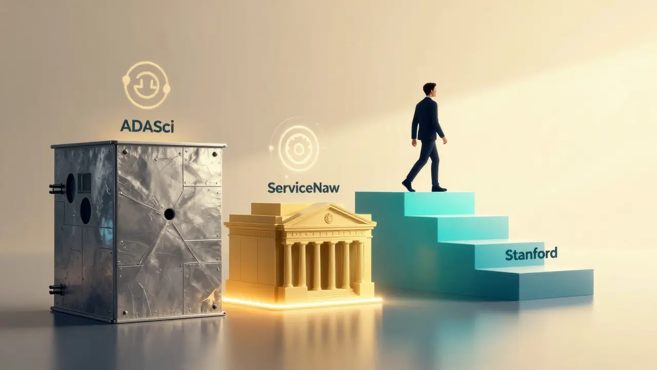 Caminho ascendente simbólico representando níveis de certificação profissional