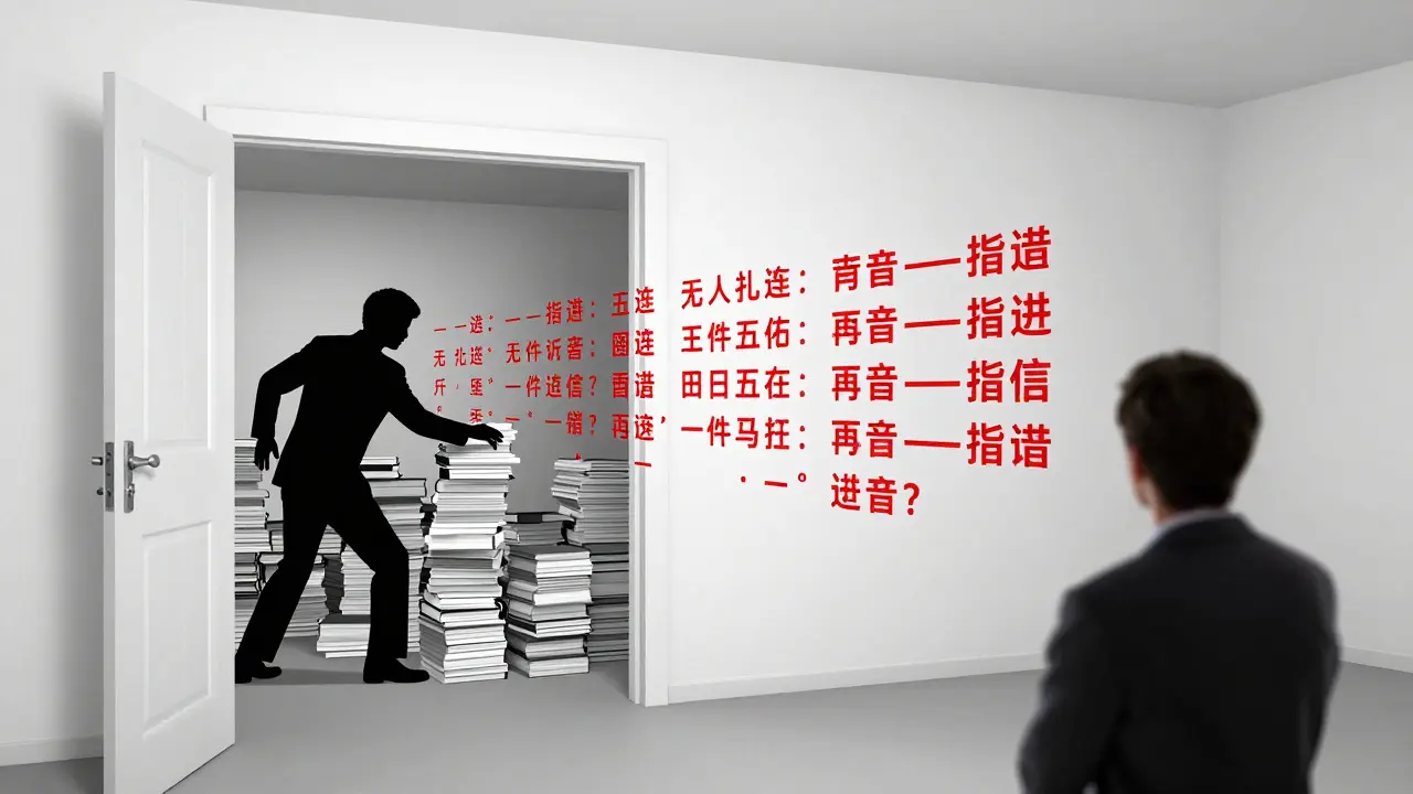 Ilustração do quarto chinês mostrando ilusão de compreensão da IA