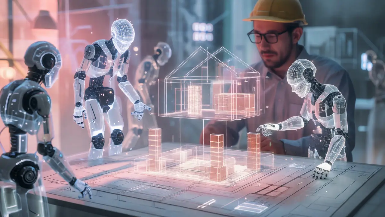 Agentes de IA robóticos validando simultaneamente diferentes camadas de uma arquitetura de software flutuante.