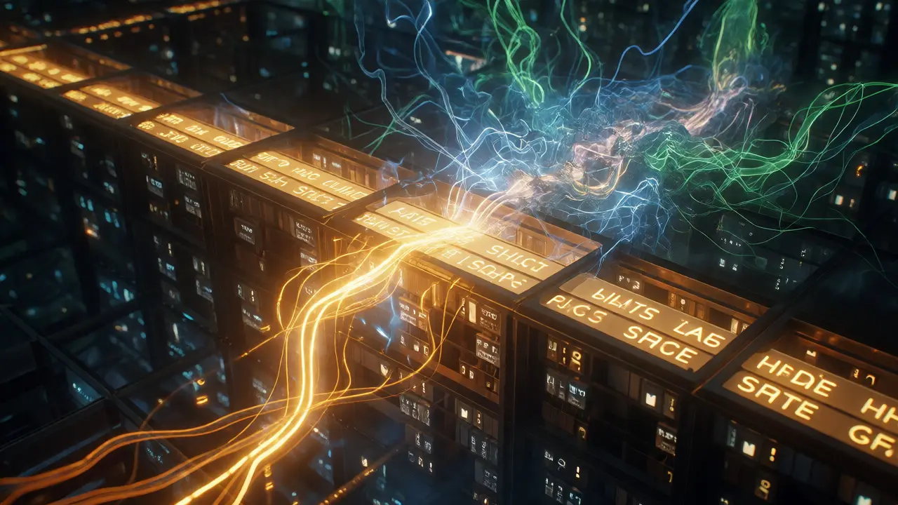 Rede neural mostrando fluxo turbulento de dados não-inglês versus inglês estável